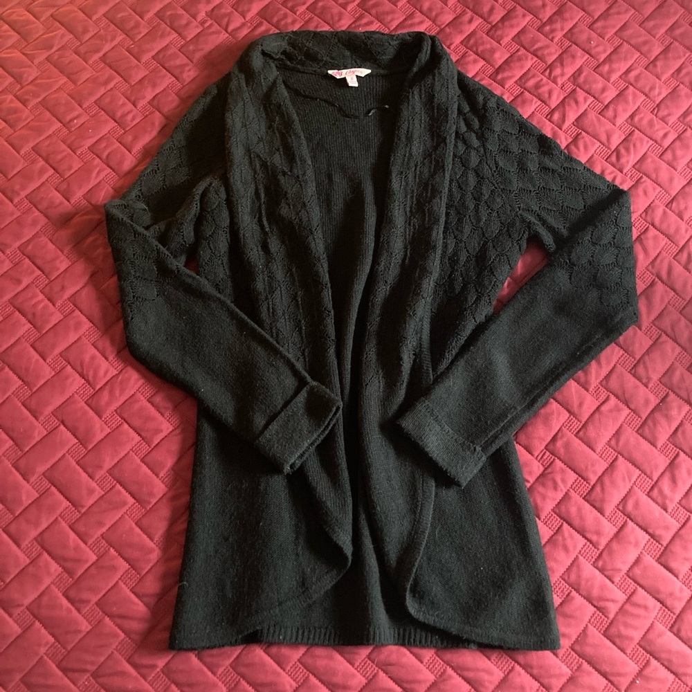 Black Shawl Collar Cardigan Sweater